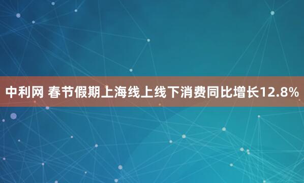 中利网 春节假期上海线上线下消费同比增长12.8%