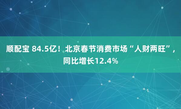 顺配宝 84.5亿！北京春节消费市场“人财两旺”，同比增长12.4%