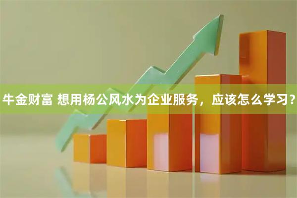牛金财富 想用杨公风水为企业服务，应该怎么学习？