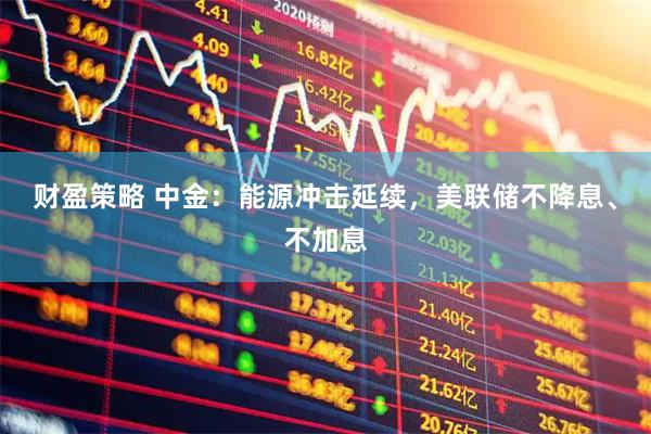 财盈策略 中金：能源冲击延续，美联储不降息、不加息